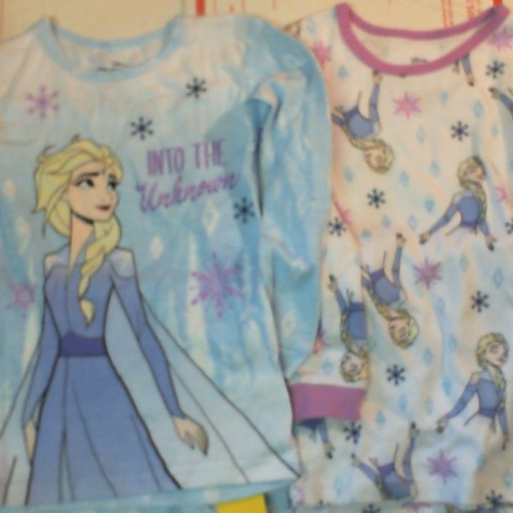 FP) 2 pair girls pajamas long sleeve Frozen Disney